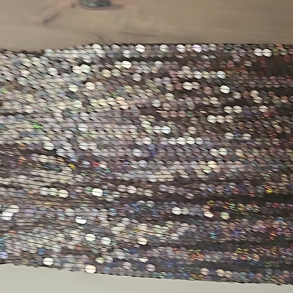 NITELINE Vintage Della Roufogali Bronze Sequinhalter longevening gown.Size4 NWT - Picture 12 of 16